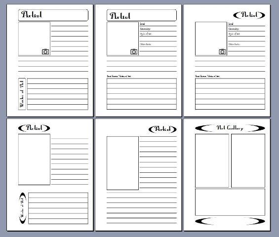 Printable Notebooking Pages