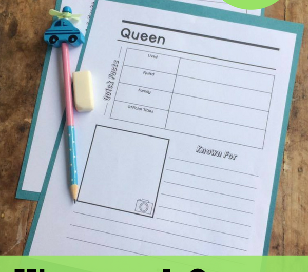 FREE King and Queen Notebooking Pages from the Notebooking Fairy